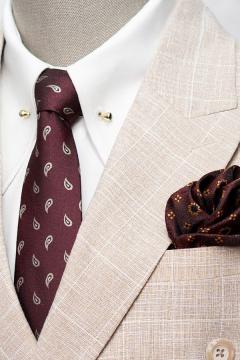 Bộ Suit Beige Kẻ Caro Modern Fit TGS364